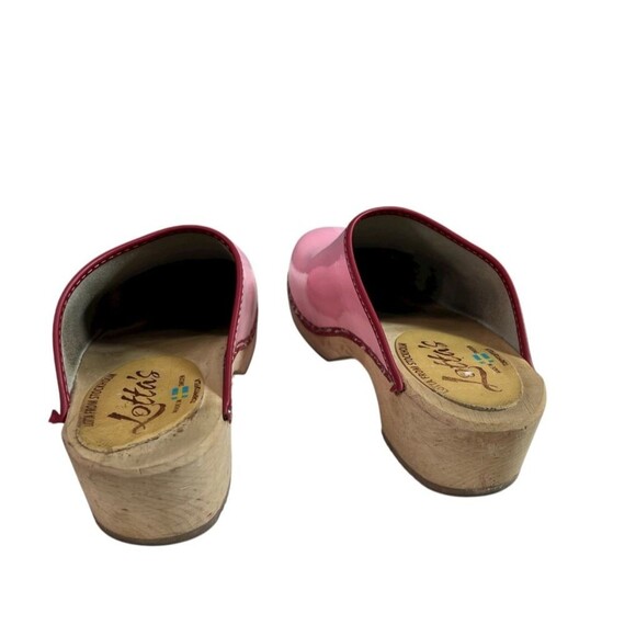Lotta’s from Sweden Classic Retro Patent Leather Pink Clogs Size EU 37, US 6.5 - Picture 5 of 9